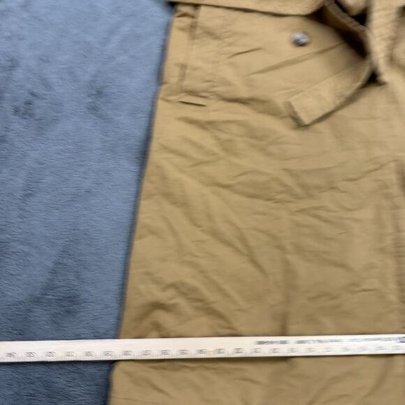 Madewell Trench Coat S Tan Long Sleeve Double Breasted Belted Canvas Rain Flap - Picture 6 of 8